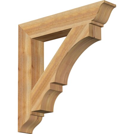 Ekena Millwork Balboa Traditional Rough Sawn Bracket, Western Red Cedar, 6"W x 36"D x 36"H BKT06X36X36BOA01RWR